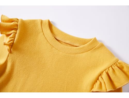 Toddler Baby Girl Soft Thick Crewneck Ruffle Tops Infant Girls Cotton Long Sleeve T-Shirt3