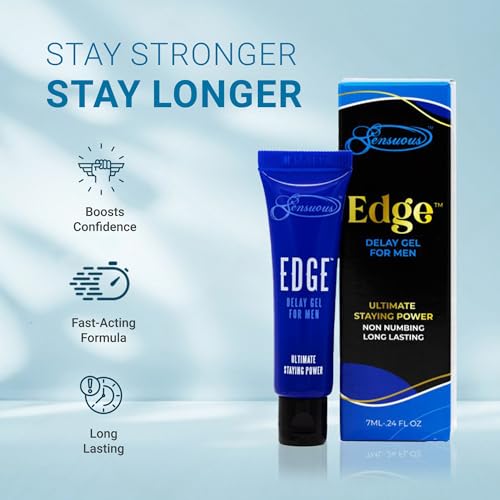 edge delay gel ultimate staying power natural prolonging and desensitizing delay for men non-numbing long lasting pocket size tube 30 applications
