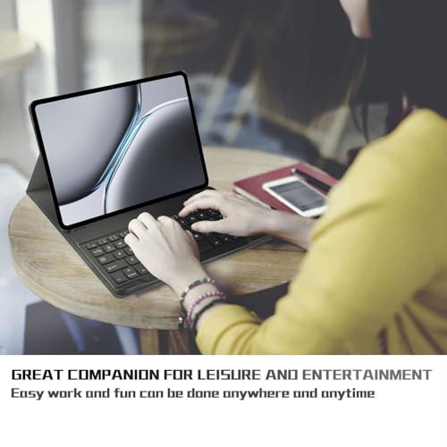 Image of HOM Tri Fold Wireless Bluetooth Keyboard with Detachable Tablet Case Cover for OnePlus Pad 2 Cover 12.1 inch