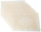 Sana Enterprises Spill Proof Easy Care Vinyl Wipe Clean Washable Placemats for Dining Kitchen Table (Light Beige) Stain and Heat Resistant Anti-Skid Place Mats,12 X 18 Inches, Set of 8