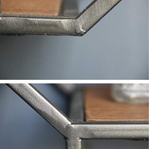 Étagère murale en fer forgé style américain pour salon | Rangement multi-couches MU