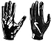 Nike Vapor Jet 8.0 Football Gloves (Black/Black/Black/White, Medium)