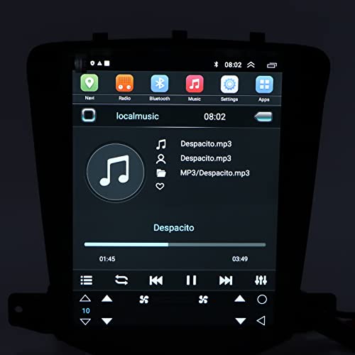 Aramox Navegação multimídia ABS e metal ABS de 10,4 polegadas, GPS automático para substituição Andr