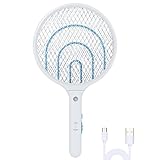 【Sistema de iluminación LED】0.2W LED lo ayudará a encontrar, atraer y matar los insectos, pero también iluminará su camino que lo necesite. Para que pueda usarlo fácilmente en la oscuridad. Las otras bombillas LED como indicador muestran si está funcionando normalmente y si está completamente cargada.
