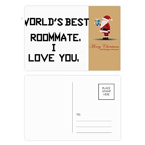 Cartes postales I Love You Père Noël à partager en colocation pour un secret santa réussi