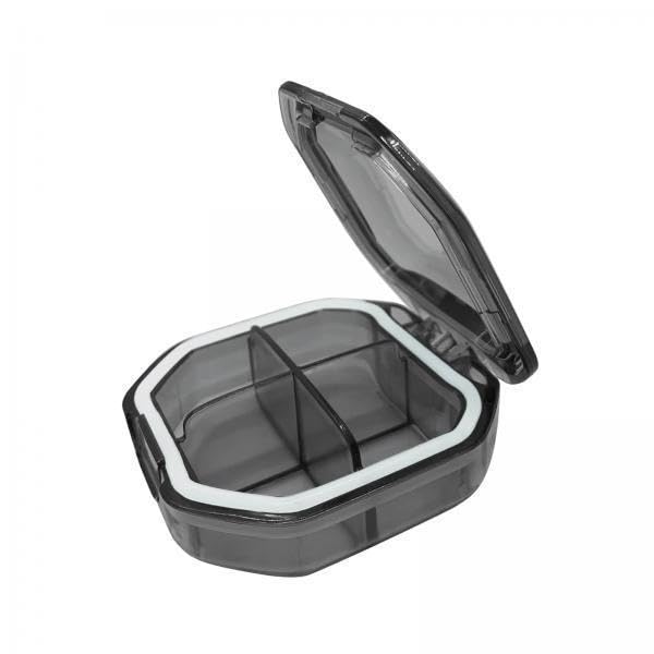 Bnf® 2xTravel Pill Organizer with Divider Small Pill Container for Bag Purse Pocket Gray Sqaure Health & Beauty | Health Care | Pill Boxes, Pill Case-image-32