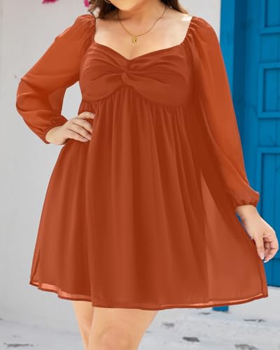 Image of Pinup Fashion Plus Size Graduation Homecoming Chiffon A-line Short Dress