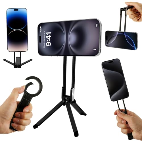 Trépied magnétique pour iPhone 16/15, support en aluminium pliable et portable pour téléphone