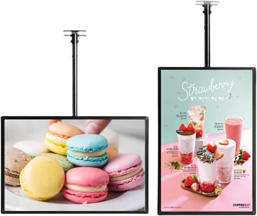 DFEDHF LED Restaurant Menu Board, Ultrathin Frame LED Light Box, LED Backlit Menu Board, Illuminated Poster Display Screen for Restaurant, Black Frame-43.5 * 60cm