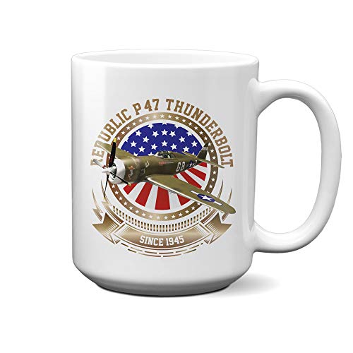 Taza P-47 Thunderbolt Stars and Stripes 15oz miniatura 1