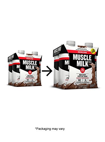 Muscle Milk Genuine Protein Shake, Chocolate, 25G Protein, 11 Fl Oz (Pack Of 4) #TOP4