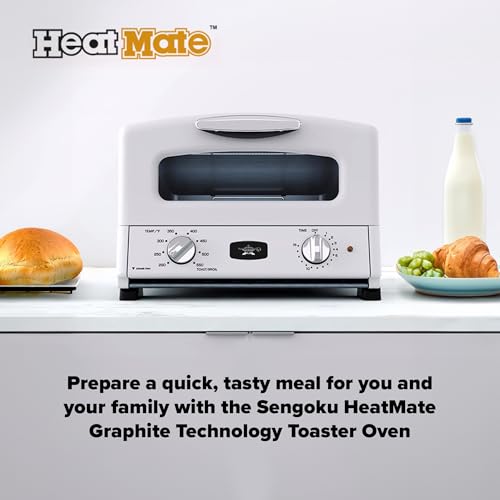 HeatMate-Countertop-Pop-Up-Toaster-Oven-with-Graphite-Heating-Technology-Eggshell-White HeatMate Countertop Pop Up Toaster Oven with Graphite Heating Technology Eggshell White