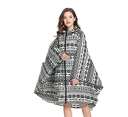 GOOPEEG Capa de Lluvia Reutilizable Poncho De Lluvia Unisex, Con Capucha Empacable, Chaqueta Impermeable Reutilizable Para Adultos Ropa de Agua para Exteriores