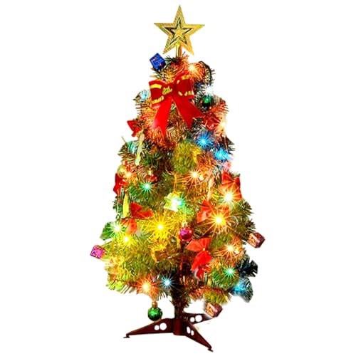 Mini árbol de Navidad con luces para espacios pequeños y centros de mesa 2