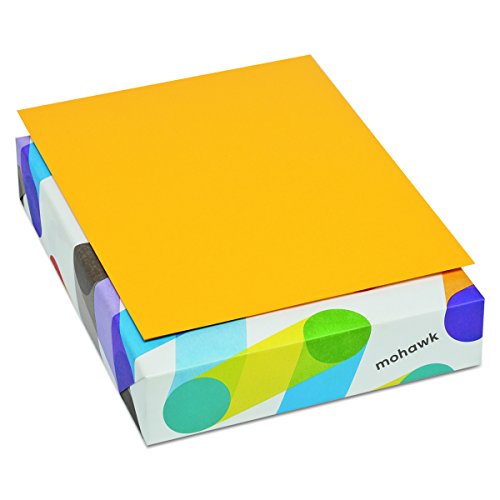 Mohawk 103895 BriteHue Multipurpose Colored Paper, 24lb, 8 1/2 x 11, Gold, 500 Sheets
