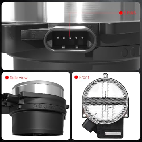 Image of Mass Air Flow Sensor Meter MAF Compatible with GMC, Chevy, Cadillac & More Silverado, Escalade, Tahoe, Suburban, Yukon XL, Replaces Mass Airflow Sensor OE 25318411,25168491