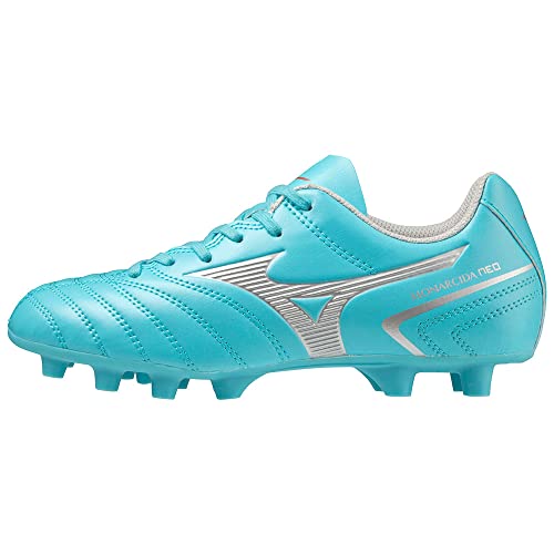 Mizuno Monarcida Neo Ii Select Jr Zapatillas de fútbol para Unisex niños, Azul (Blue Curacao/Silver), 34 EU