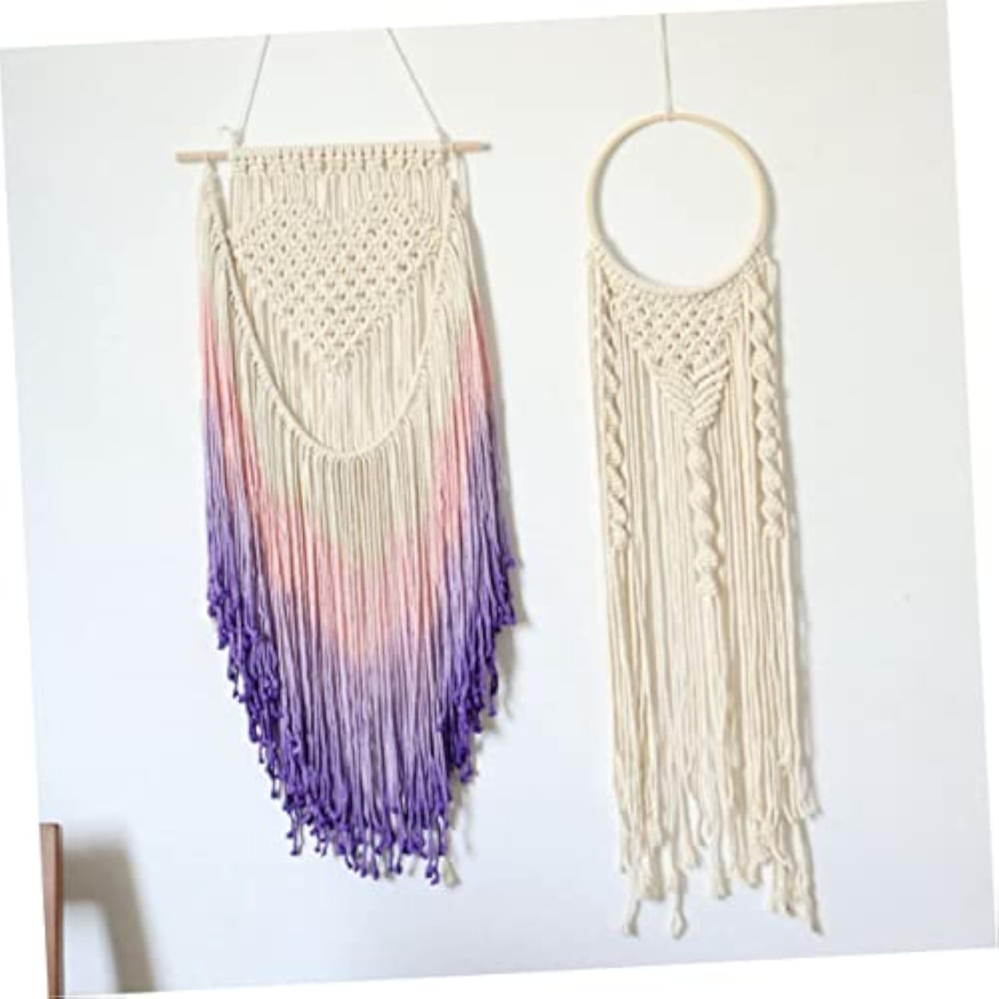 DIY Dreamcatcher Kit Bamboo, Macrame Projects Decorative Ring