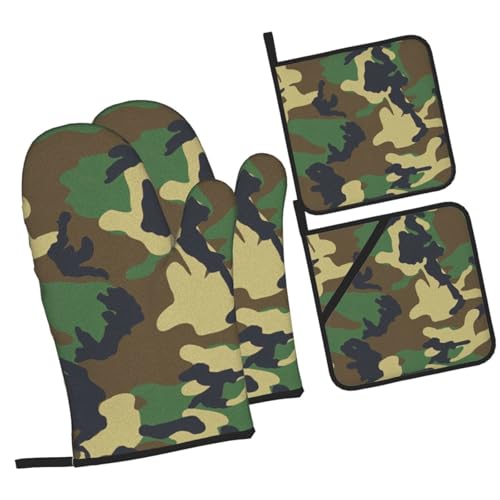 Gants de cuisson camouflage pour grillades en plein air et four nomade - 3