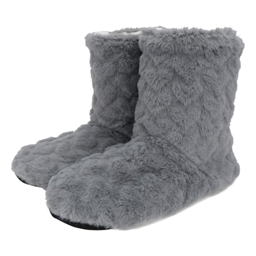 MUSISALY Botas de Baile Antideslizantes Forro Polar para Uso en Interiores, Suela Gruesa y Diseño de Tubo Alto, para Temporadas Frías