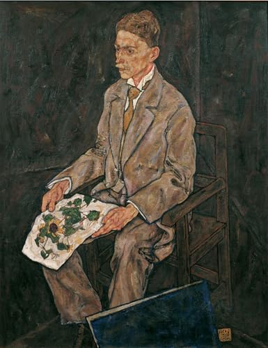 Impresión de arte en lienzo de Egon Schiele: Cuadro decorativo de 60x90cm para oficina