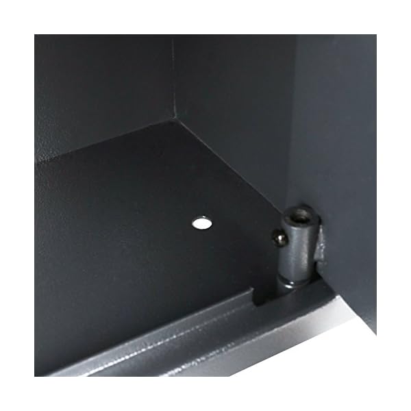 HMF 49203-11 Möbeltresor Doppelbartschloss, 38,0 x 30,0 x 30,0 cm , anthrazit – Bild 6