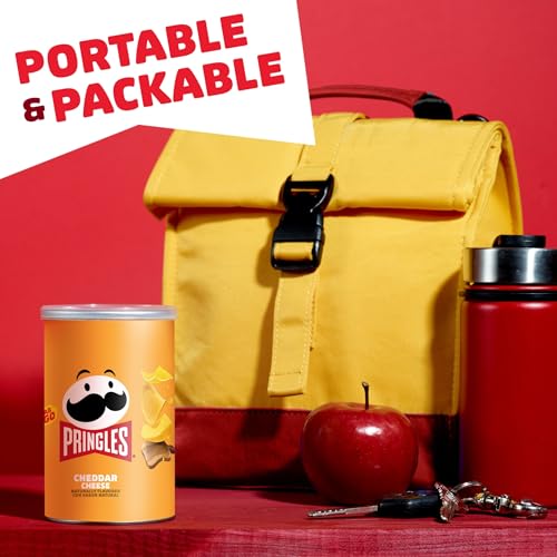 Pringles Potato Crisps Chips, Cheddar Cheese Flavored, Grab and Go, Bulk Size, 2.5 Ounce, Pack of 12