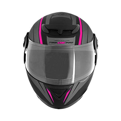 Pro Tork Capacete Evolution G6 Pro Neon Fosco 56 Preto/Rosa