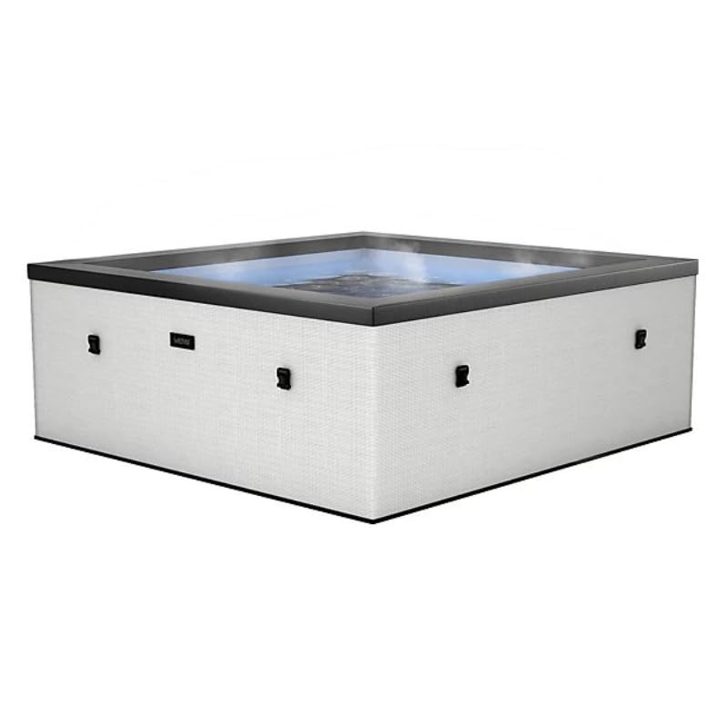 Spa Semi-Rigide Netspa Idaho - 6 Places Coloris Charcoal Noir 70/90 Airjets massants