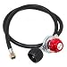 GasOne 4 FT High Pressure Propane 0-10 PSI Adjustable Regulator with QCC-1 Type Hose - Works with Newer U.S. Propane Tanks