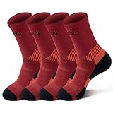 CAMBIVO Wandersocken Herren Damen 2 Paar, Gepolsterte Merino Socken, Feuchtigkeitsableitend, Atmungsaktiv, Trekkingsocken für Camping, Pendeln, Freizeit und Alltag