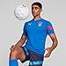 PUMA Mens FIGC Player V Neck Short Sleeve Jersey Soccer Cleats - Blue - Size XXL