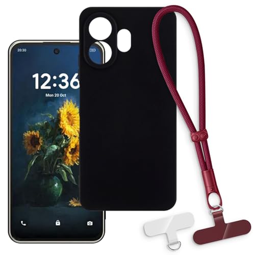 OAGELIM 2-in-1�ی�P�[�X�ƃ��X�g�X�g���b�v TCL NxtPaper 70 Pro 5G �Ƃ̌݊������� ���O���\�ȃ��j���[�h�t���d�b�J�o�[�A����~�ߕ����h�~�O���b�v�n���h�� (�u���b�N + ���b�h)