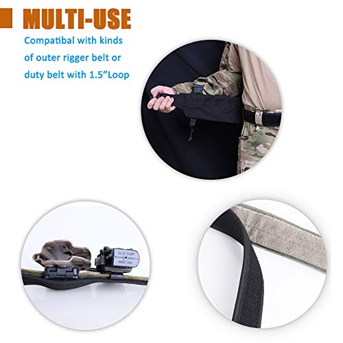 KRYDEX Hook Liner Inner Belt for Duty Belt 1.5" Tactcial Inner Belt Black