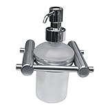 Esprite Serie Wand montiert Seifenspender – Milchglas – in Edelstahl satin von Euroart