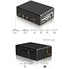 Geekworm for Raspberry Pi 4 Aluminum Case, Heavy Duty Passive Cooling Metal Case/Housing with Heatsink Pillar Compatible with Raspberry Pi 4 Model B Only-Black (P173)