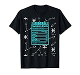 Pisces Gifts Horoscope and Zodiac Funny Nutrition Facts T-Shirt