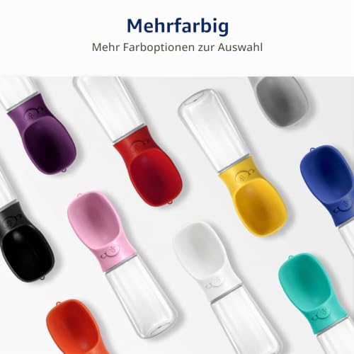 WePet Tragbare Hunde-Wasserflasche, 350 ml, Auslaufsicherer Trinknapf für Hunde – Praktisch für Spaziergänge, Wandern & Reisen – Aus lebensmittelechtem Kunststoff