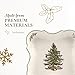 Spode Christmas Tree Devonia Tray - 8.5 Inch Festive Serving Bowl in Fine Earthenware for Salad, Pasta, Fruit - Holiday Tableware - Microwave, Dishwasher, Freezer, Oven Safe