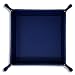 SIVEL + SHARP Leather Valet Tray - Embossed Catchall Tray with Brass Snaps (Royal)