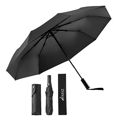 折りたたみ傘 自動開閉 軽量 丈夫 晴雨兼用 UVカット 遮光 遮熱 UPF50+ おりたたみ傘 父の日 台風対応 梅雨対策 超撥水 収納ポーチ付き (ブラック)