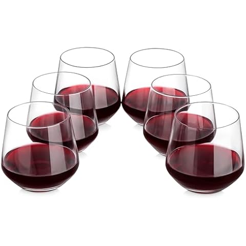 Amisglass Stemless Wine Glasses Set of 6 Cover