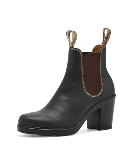 Blundstone 2366 Women's High-Heeled Leather Chelsea Boots, Stout Brown