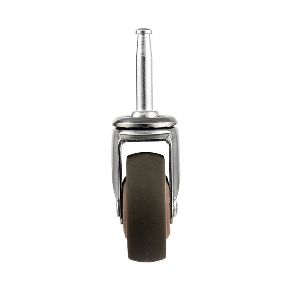 Lot De 4 Roulettes Pivotantes Avec Tige Filetée 3/8"-16UNC - Roues PU 5,1 Cm, Charge 50 Kg