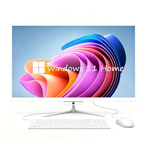 Image of 23.8 inch All-in-One Computer with Webcam, FHD 1920x1080 Display, CPU-i5 up to 3.6GHz, 8GB DDR3 RAM, 256GB SSD, Windows 11 Home with HDMI WiFi 5 /BT 4.0 Wired Keyboard & Mouse