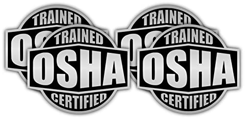 OSHA Trained Certified Hard Hat Sticker | Helmet Decal Label Lunch Tool Box Stickers
