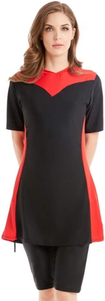 Modest Swimwear for Women Short Sleeve Swimsuit Burkini Modesty Swimming Costume Rash Guard Surfing Suit Beachwear