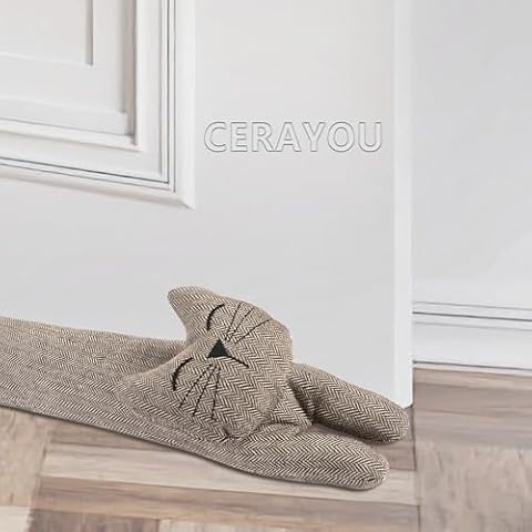 CERAYOU Cat Fabric Under Door Draft Stopper Cover