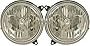 Evan-Fischer Headlight Set Compatible with 2005-2007 Jeep Liberty Left Driver and Right Passenger Side Halogen With bulb(s)