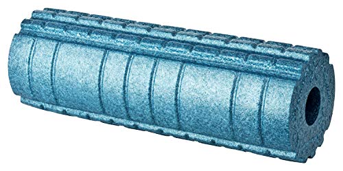 BODYMATE Active medium-hard foam roller with free E-Book - 45 x 15 cm - With Activating Surface Structure - Cool-Grey-Blue